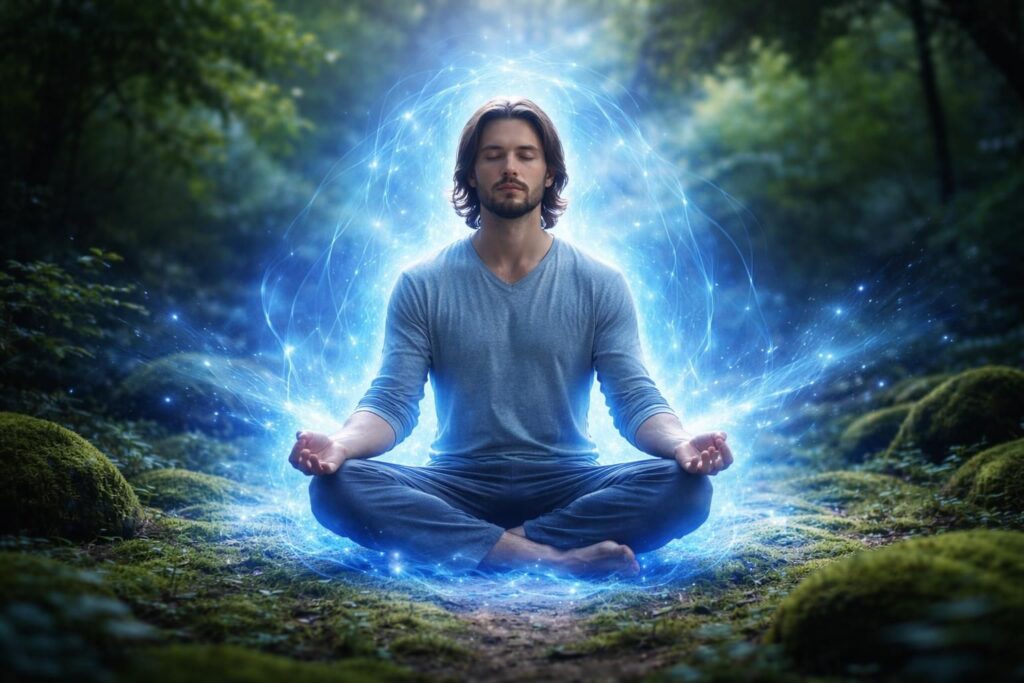 découvrez la signification de l'aura bleue et ce qu'elle révèle sur votre champ énergétique, vos émotions et votre état spirituel.