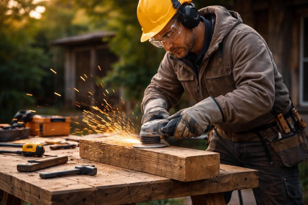 Couper du bois avec une meuleuse : astuces pour un travail précis et sécurisé