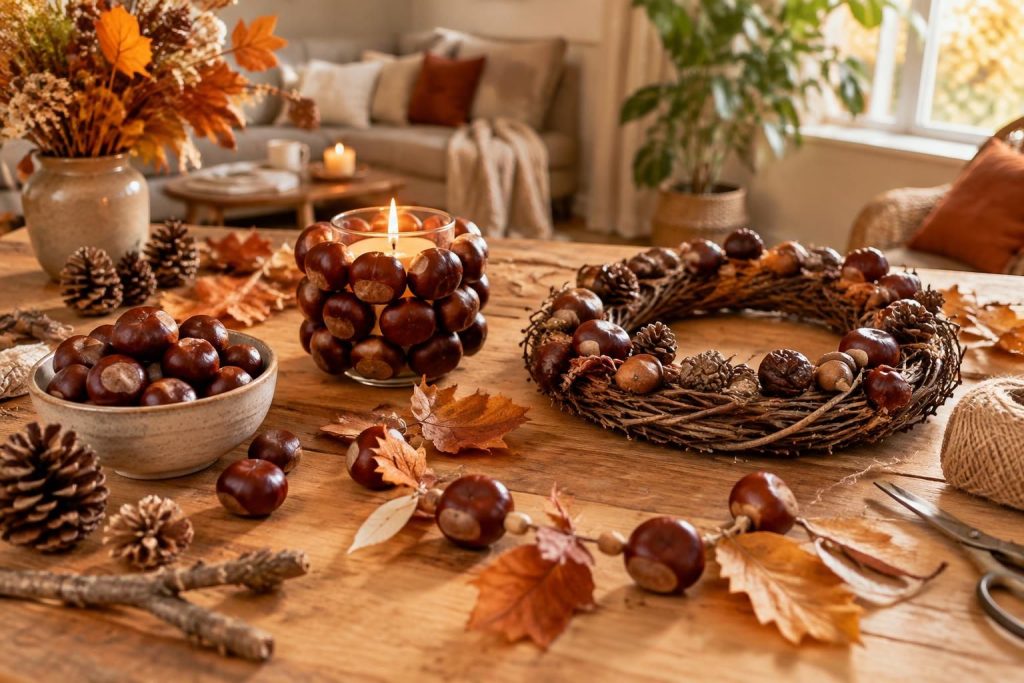 découvrez des idées simples de bricolage avec des marrons pour créer des décorations naturelles et chaleureuses dans votre intérieur.
