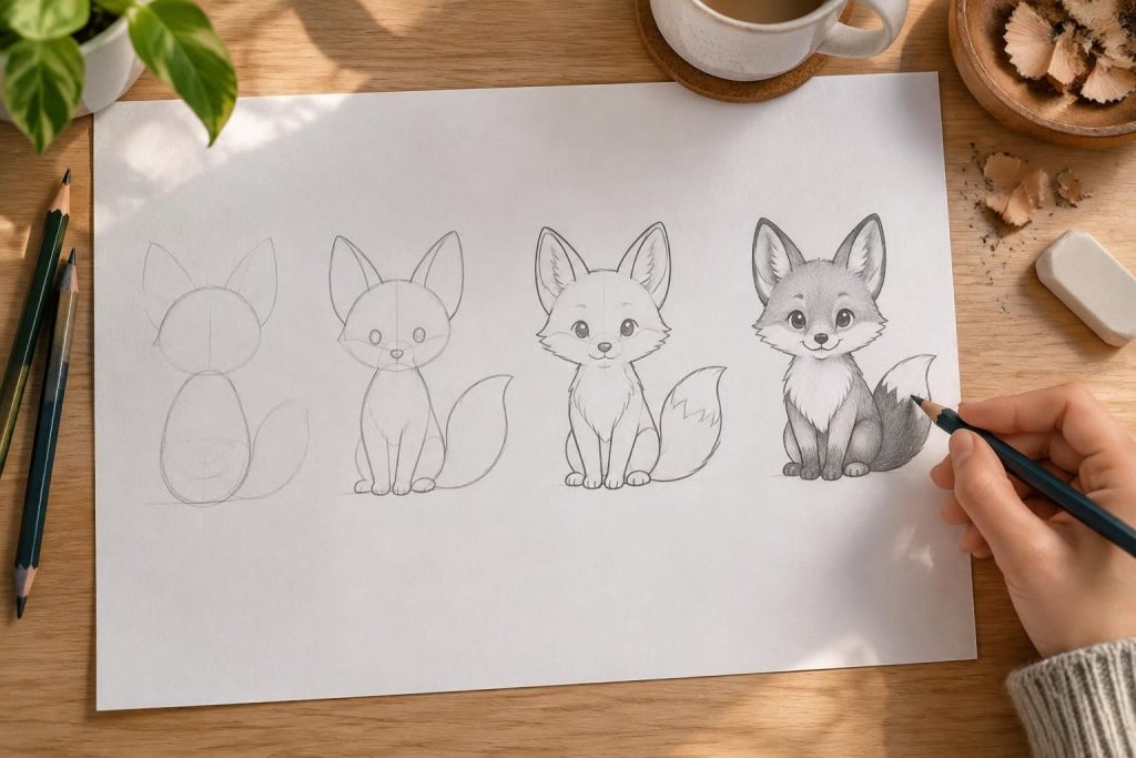 Comment dessiner un renard facile : astuces pour un croquis réussi en quelques étapes