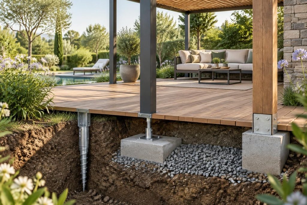 Fixation au sol : choisir la méthode idéale pour un jardin stable et esthétique